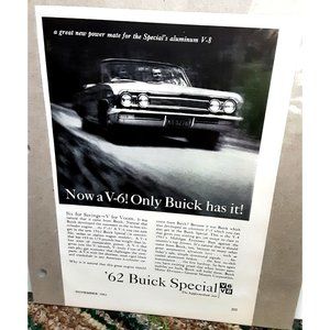 1962 Buick Special V6 Print Ad vintage 60s